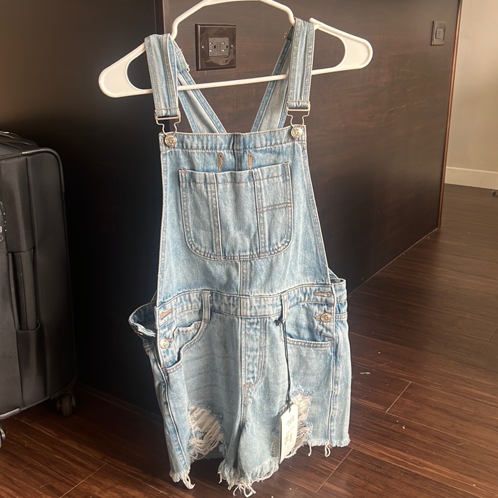 Denim shirt overalls never worn with tags